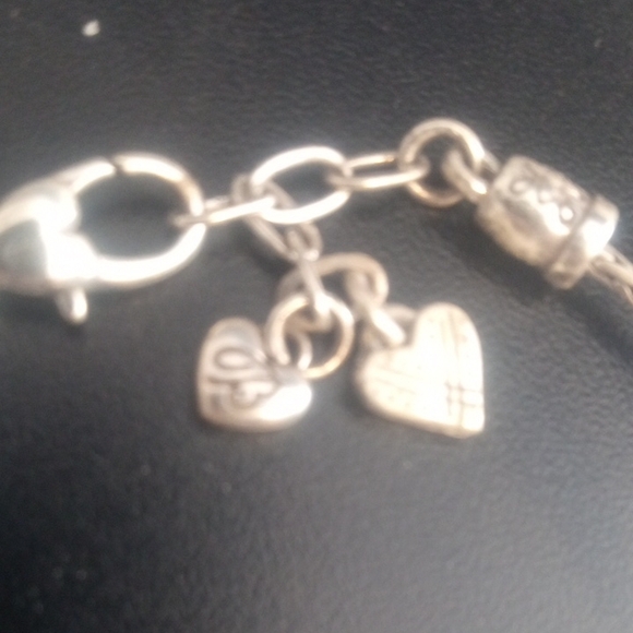 Brighton Elegant Silver Heart Charm Anklet - Picture 4 of 5